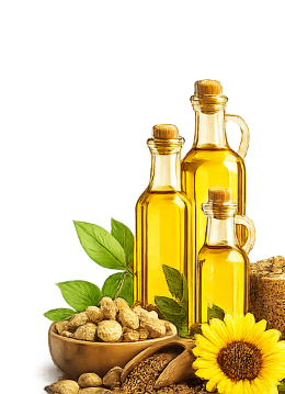 Cold Pressed Oil Bottles & Sunflower